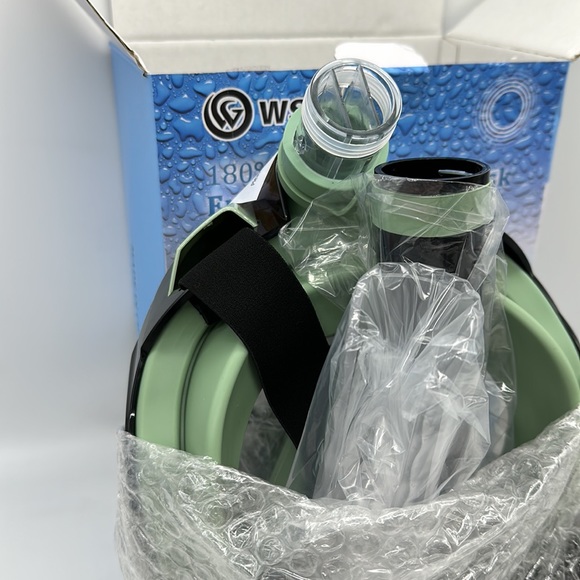 Mask Snorkeling Full Face 180 Vision Mask WSTOO—Color Green & Black - Picture 7 of 9